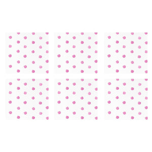 Papersoft Napkins Dot Pink Cocktail Napkins (Pack of 20) - Set of 6