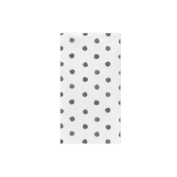 Papersoft Napkins Dot Gray Guest Towels (Pack of 50)