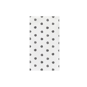 Papersoft Napkins Dot Gray Guest Towels (Pack of 50)