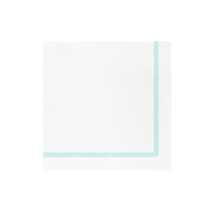 Papersoft Napkins Fringe Aqua Dinner Napkins (Pack of 20)