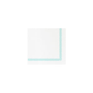 Papersoft Napkins Fringe Aqua Cocktail Napkins (Pack of 20)