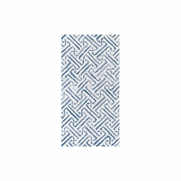 Papersoft Napkins Greek Key Blue Guest Towels (Pack of 20)