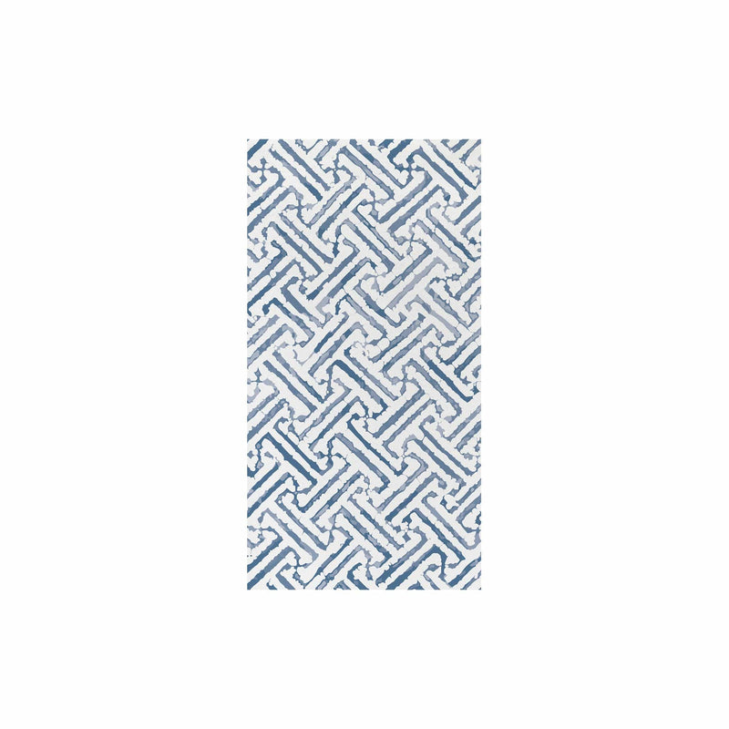 Papersoft Napkins Greek Key Blue Guest Towels (Pack of 20)