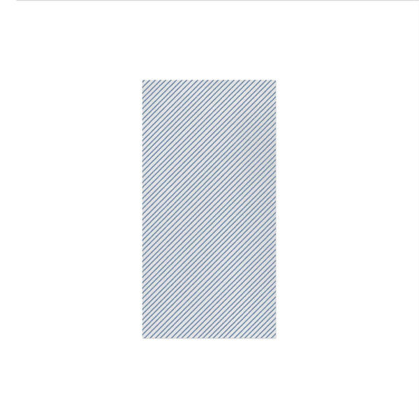 Papersoft Napkins Blue Seersucker Stripe Guest Towels (Pack of 50)