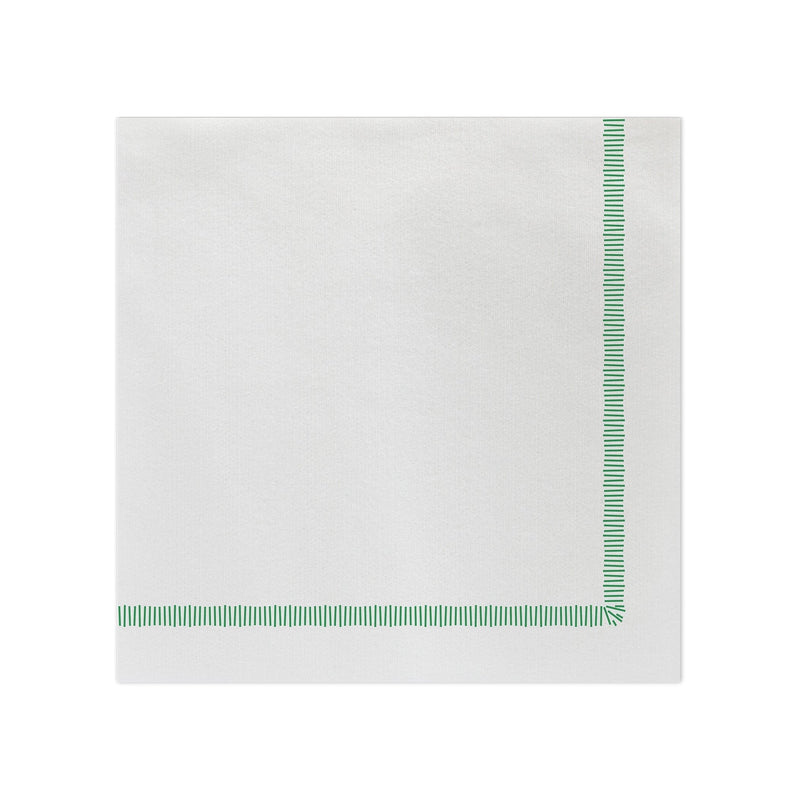 Papersoft Napkins Fringe Green Dinner Napkins (Pack of 50)