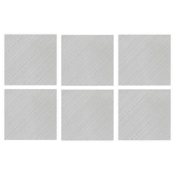 Papersoft Napkins Seersucker Stripe Gray Cocktail Napkins (Pack of 20) - Set of 6