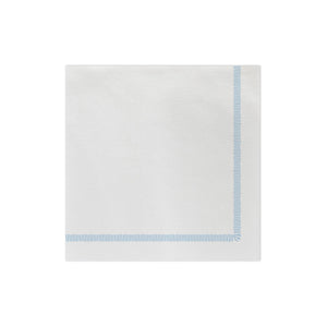 Papersoft Napkins Fringe Light Blue Dinner Napkins (Pack of 50)