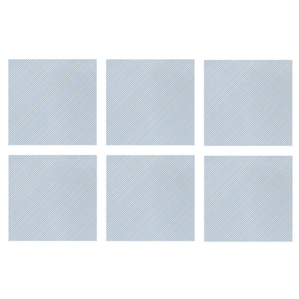 Papersoft Napkins Seersucker Stripe Light Blue Cocktail Napkins (Pack of 20) - Set of 6