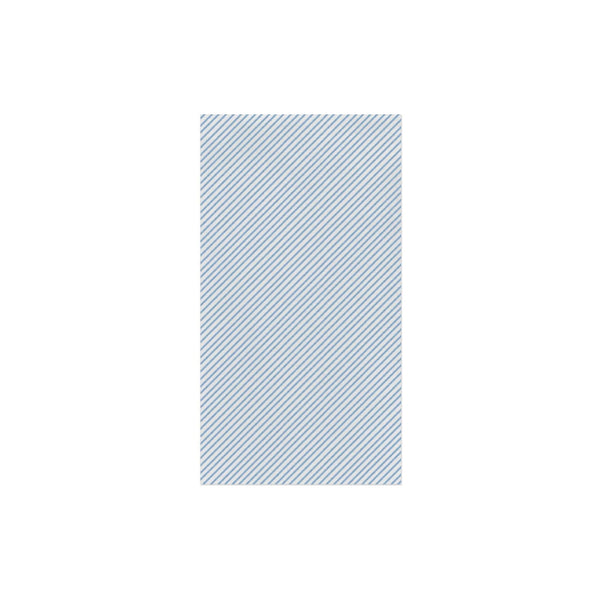 Papersoft Napkins Light Blue Seersucker Stripe Guest Towels  (Pack of 20)