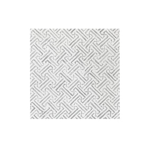 Papersoft Napkins Greek Key Light Gray Dinner Napkins (Pack of 20)