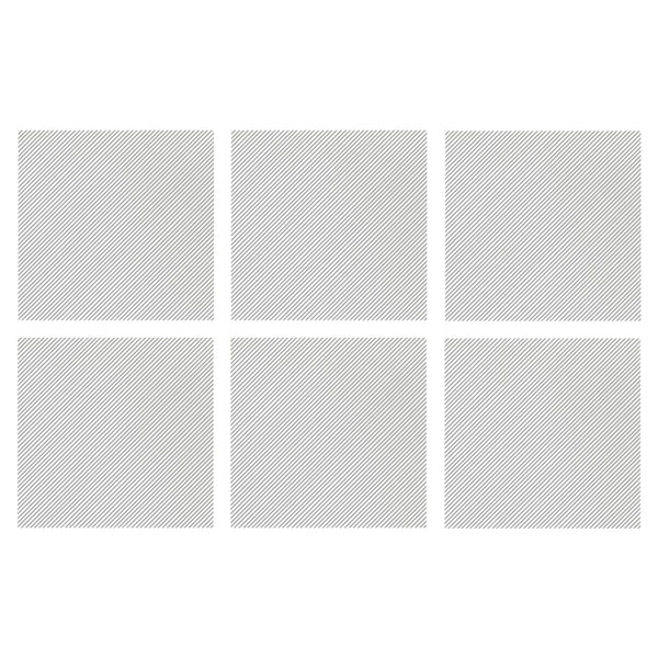 Papersoft Napkins Seersucker Stripe Light Gray Cocktail Napkins (Pack of 20) - Set of 6