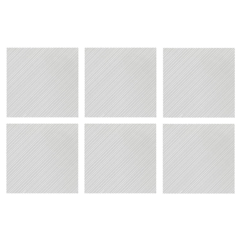 Papersoft Napkins Seersucker Stripe Light Gray Cocktail Napkins (Pack of 20) - Set of 6