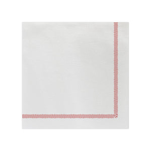 Papersoft Napkins Fringe Red Dinner Napkins (Pack of 50)