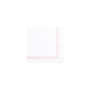 Papersoft Napkins Linea Red Cocktail Napkins (Pack of 20)