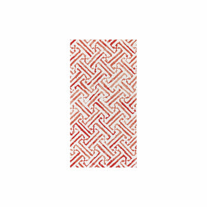 Papersoft Napkins Greek Key Red Guest Towels (Pack of 20)