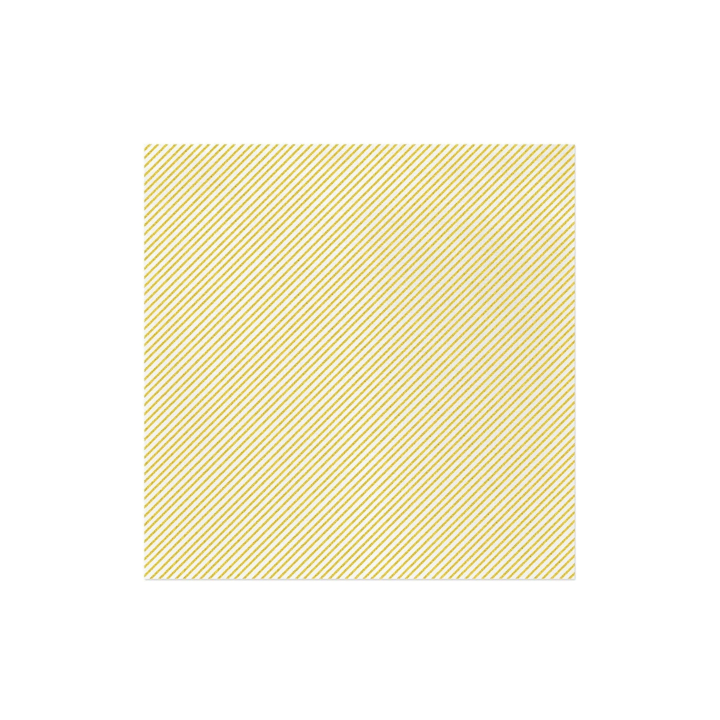 Papersoft Napkins Yellow Seersucker Stripe Dinner Napkins (Pack of 20)