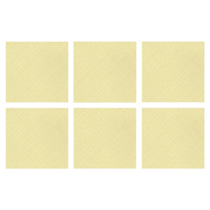 Papersoft Napkins Seersucker Stripe Yellow Cocktail Napkins (Pack of 20) - Set of 6