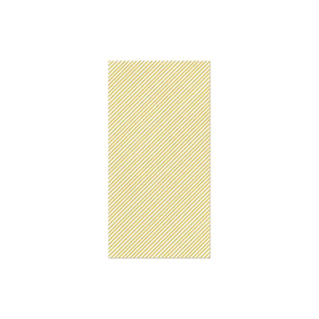 Papersoft Napkins Seersucker Stripe Yellow Guest Towels (Pack of 20)