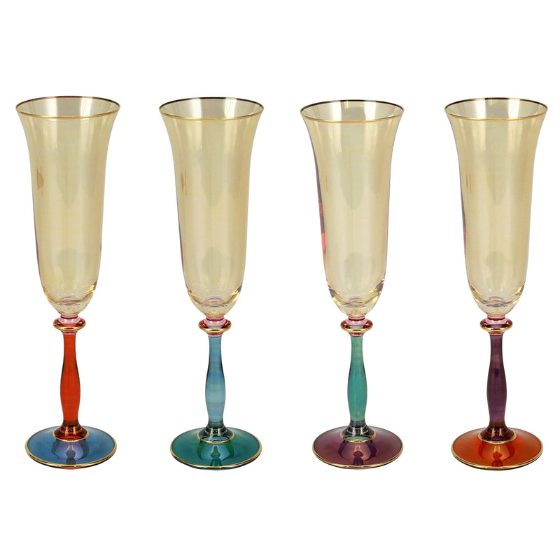 Regalia Deco Assorted Champagne Glasses - Set of 4