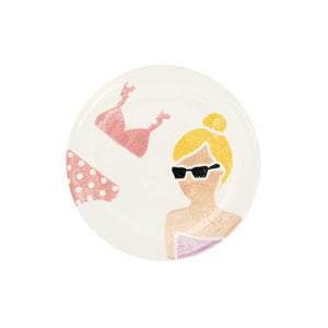 Riviera Pink Bikini Salad Plate