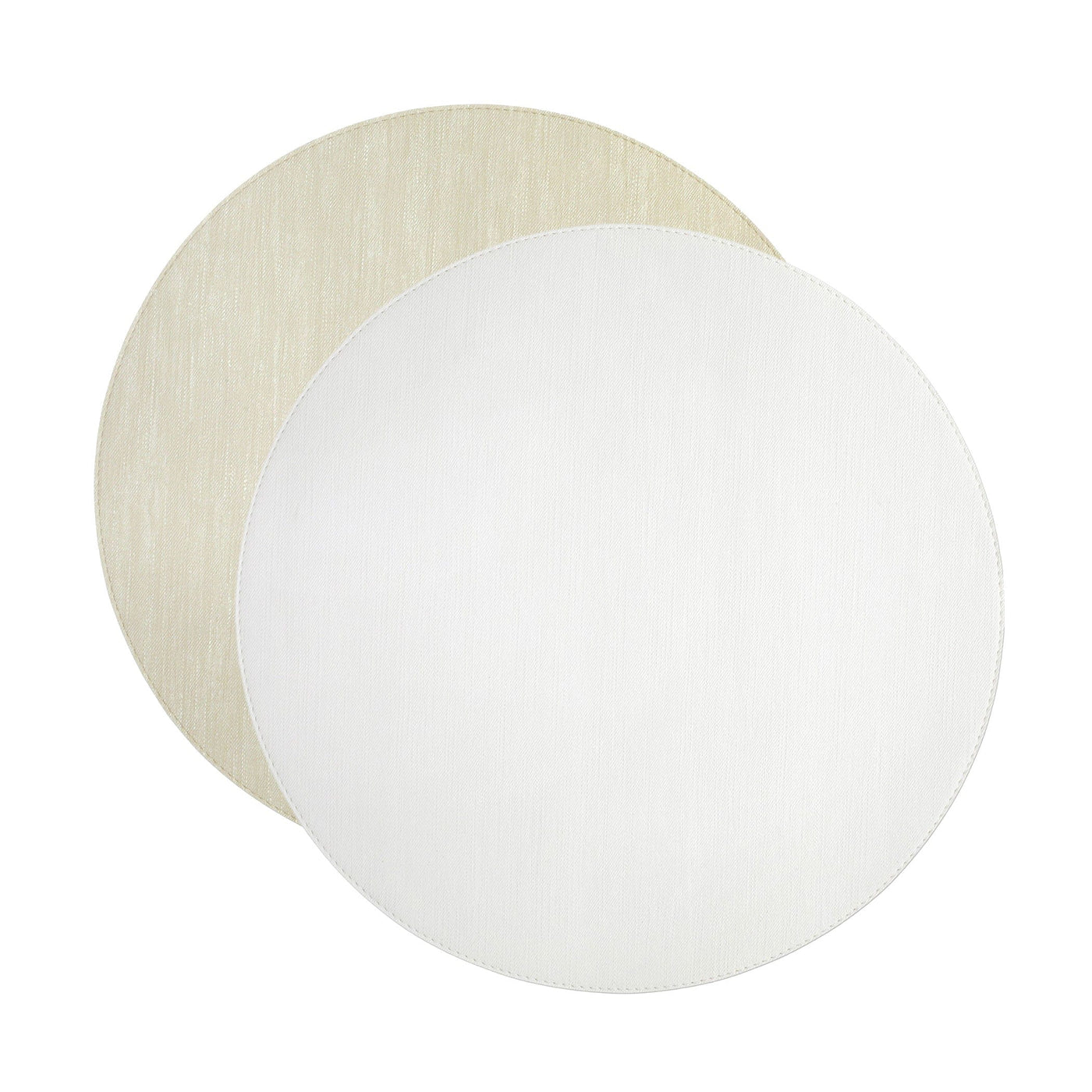 Reversible Placemats Cream/White Round Placemat