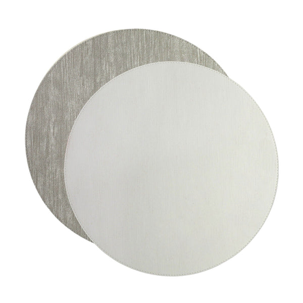 Reversible Placemats Gray/White Round Placemat