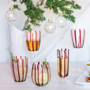 Nuovo Stripe Red Tall Tumbler