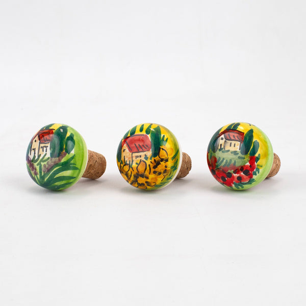 Assorted Landscapes Cork Stoppers - Set of 3