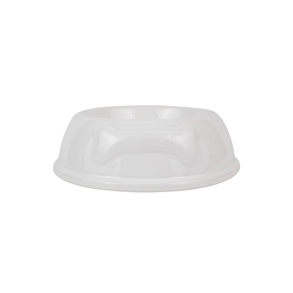 Large Dog Bowl w/ Bone - White