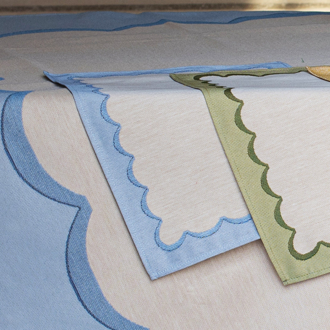 Tavola Blue Scalloped Placemats - Set of 4