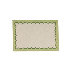 Tavola Green Scalloped Placemats - Set of 4