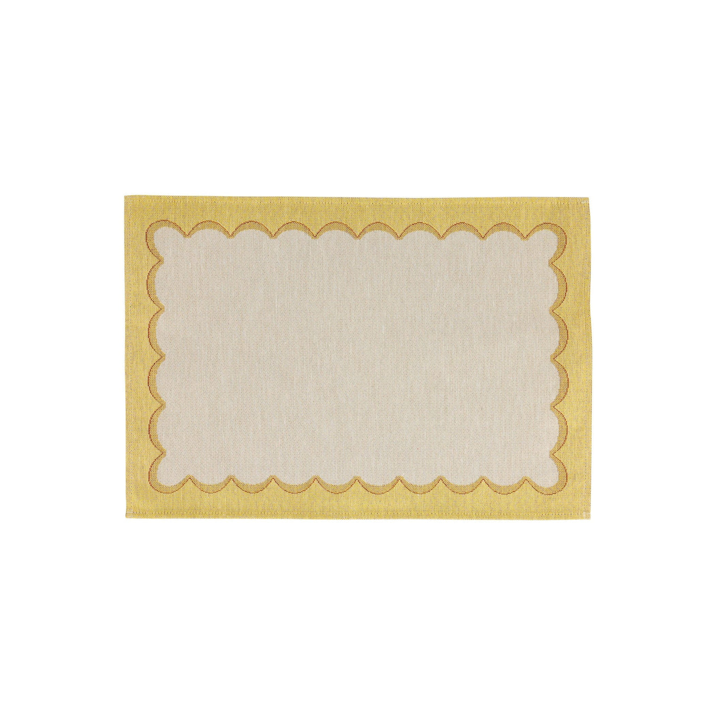 Tavola Yellow Scalloped Placemats - Set of 4