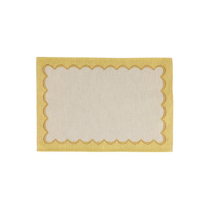 Tavola Yellow Scalloped Placemats - Set of 4