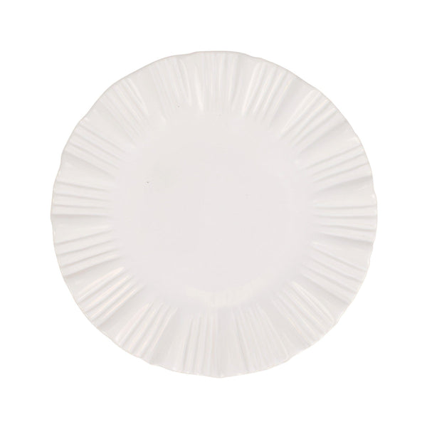 Bari White European Dinner Plate