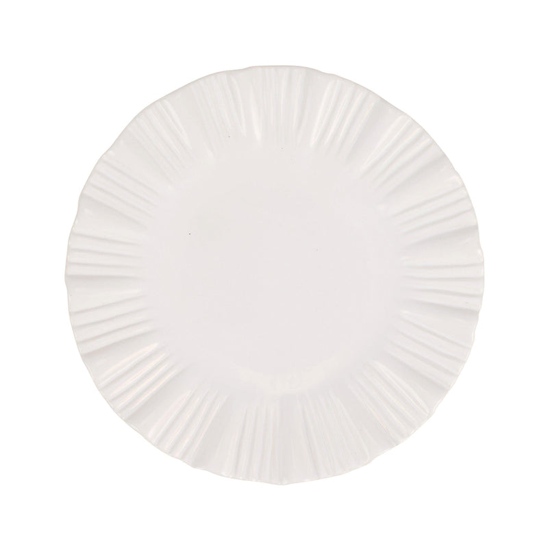 Bari White European Dinner Plate