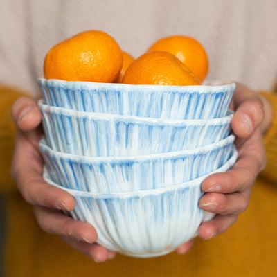 Bari Blue and White Cereal Bowl