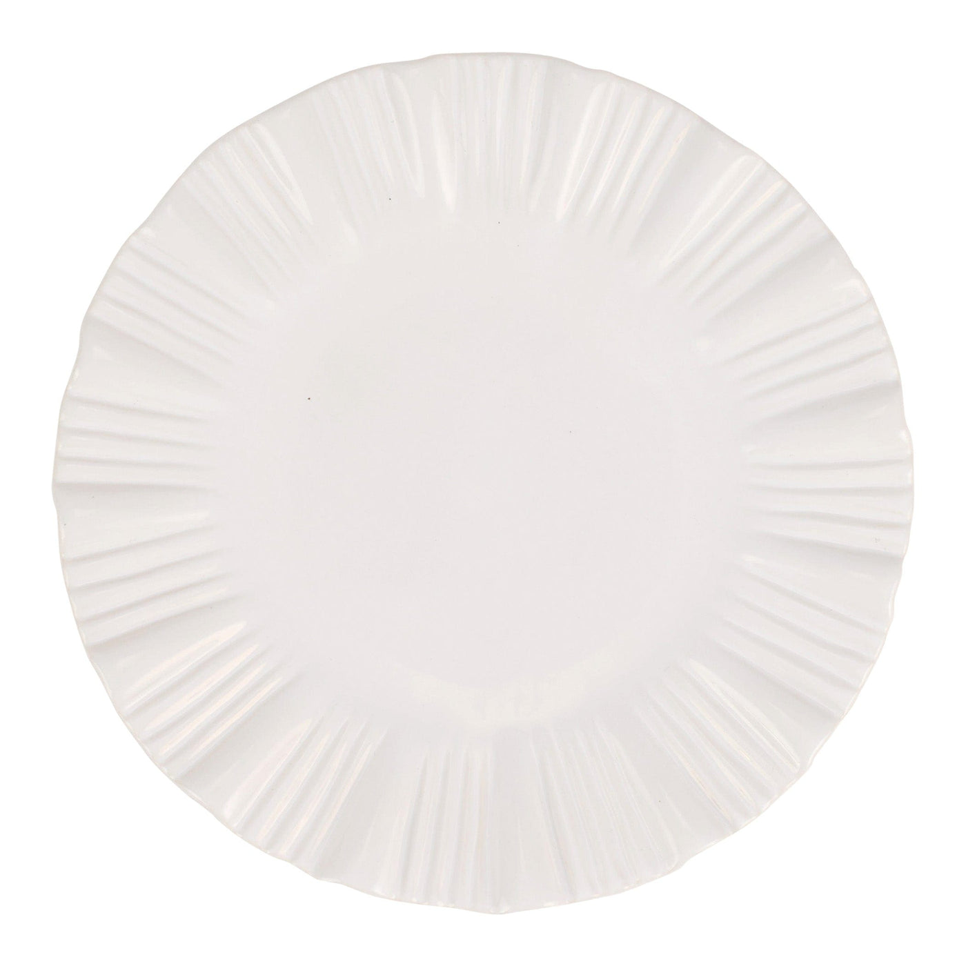 Bari White Small Round Platter