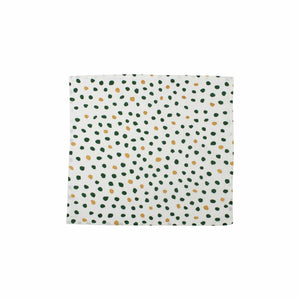 Bohemian Linens Dot Green/Gold Napkins - Set of 4