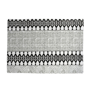 Bohemian Linens Gray/Black Reversible Placemats - Set of 4