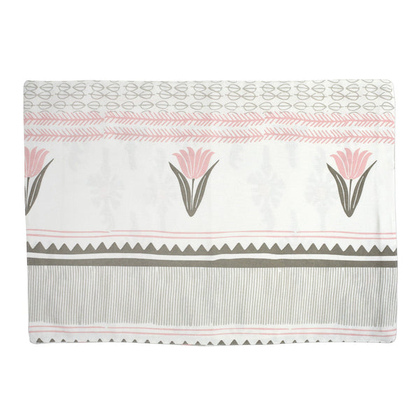 Bohemian Linens Gray/Pink Reversible Placemats - Set of 4