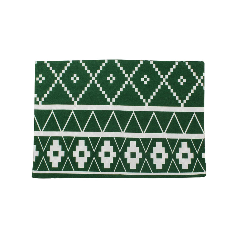 Bohemian Linens Holiday Green Reversible Placemats - Set of 4