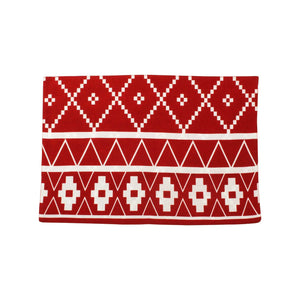 Bohemian Linens Holiday Red Reversible Placemats - Set of 4