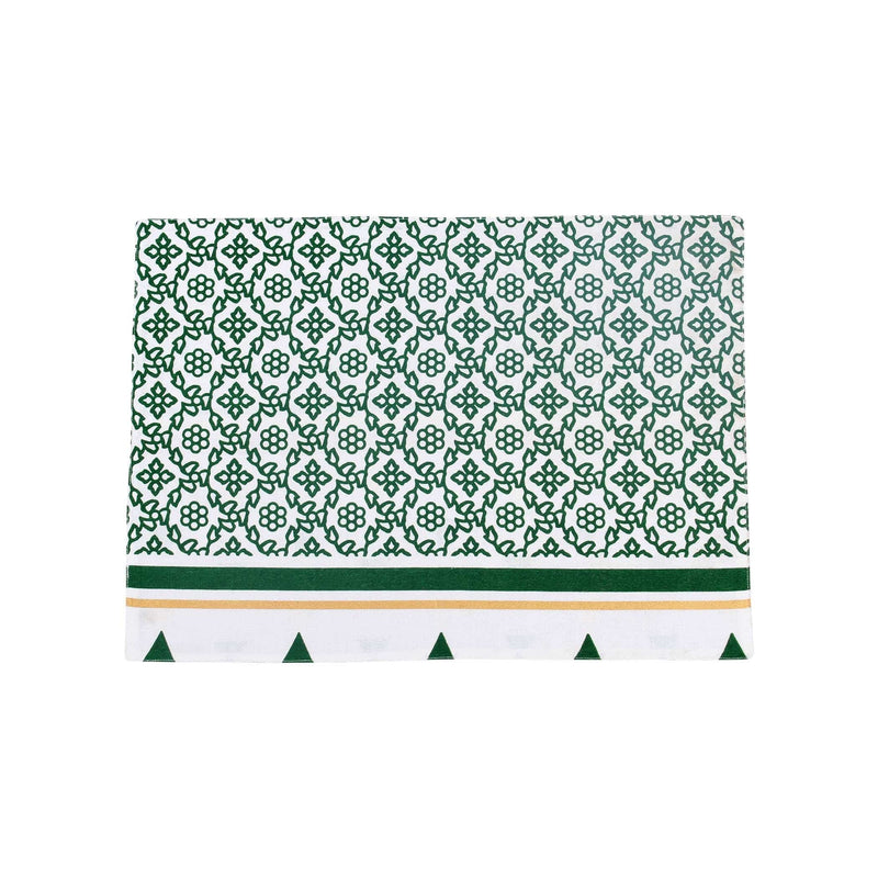 Bohemian Linens Tree Green/Gold Reversible Placemats - Set of 4