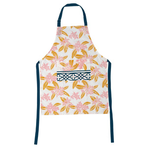 Bohemian Linens Navy/Pink Apron