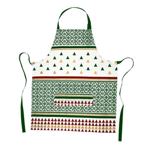 Bohemian Linens Tree Green/Gold Apron