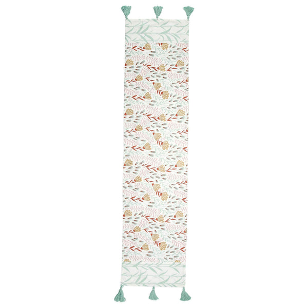 Bohemian Linens Aqua/Mustard Table Runner