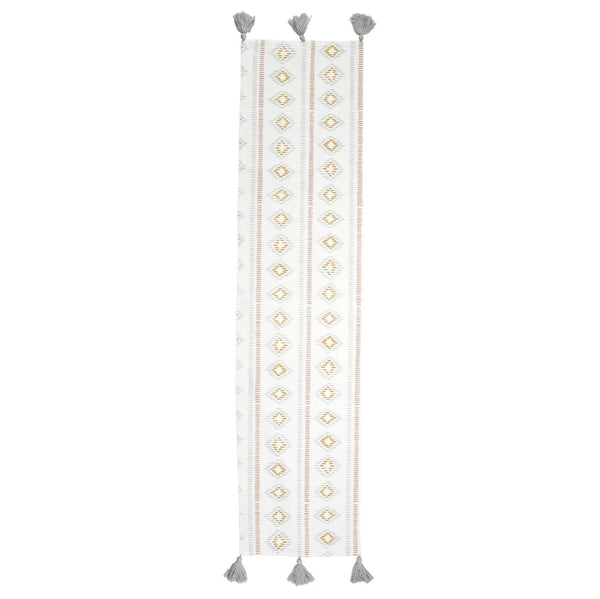 Bohemian Linens Beige/Gray Table Runner