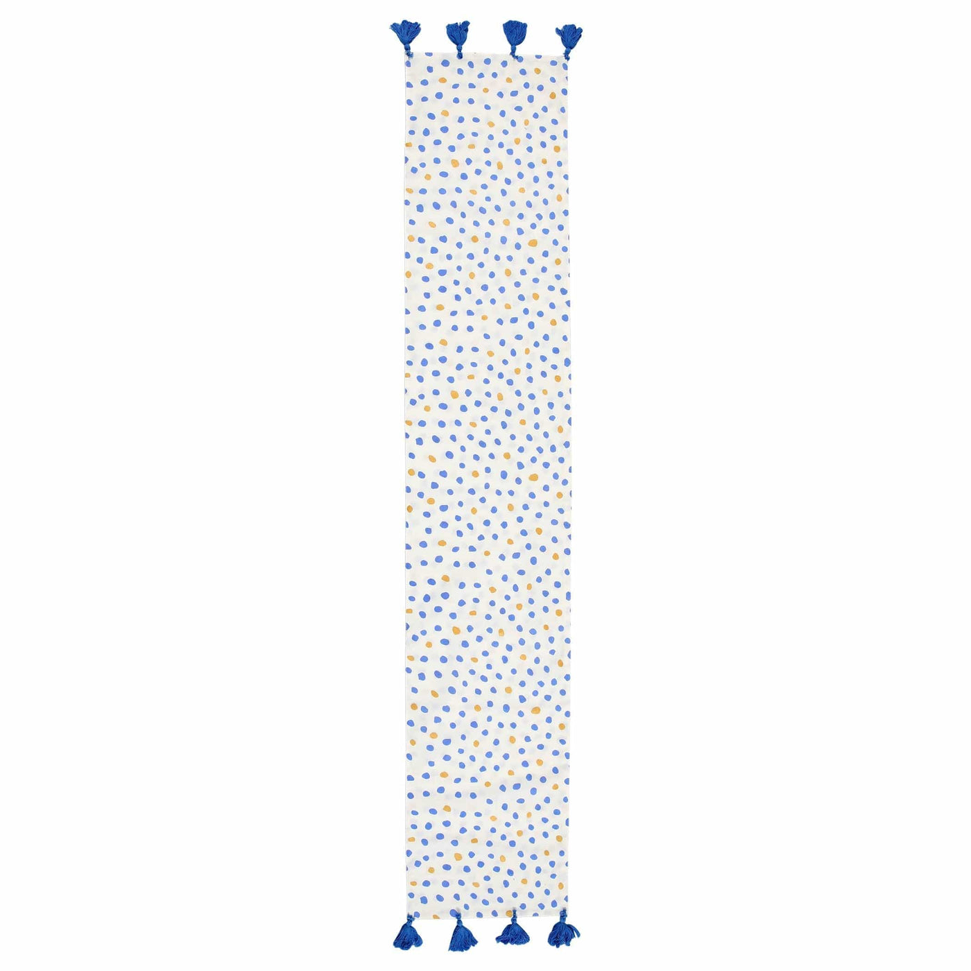 Bohemian Linens Dot Blue/Gold Runner