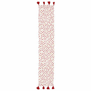 Bohemian Linens Dot Red/Gold Runner