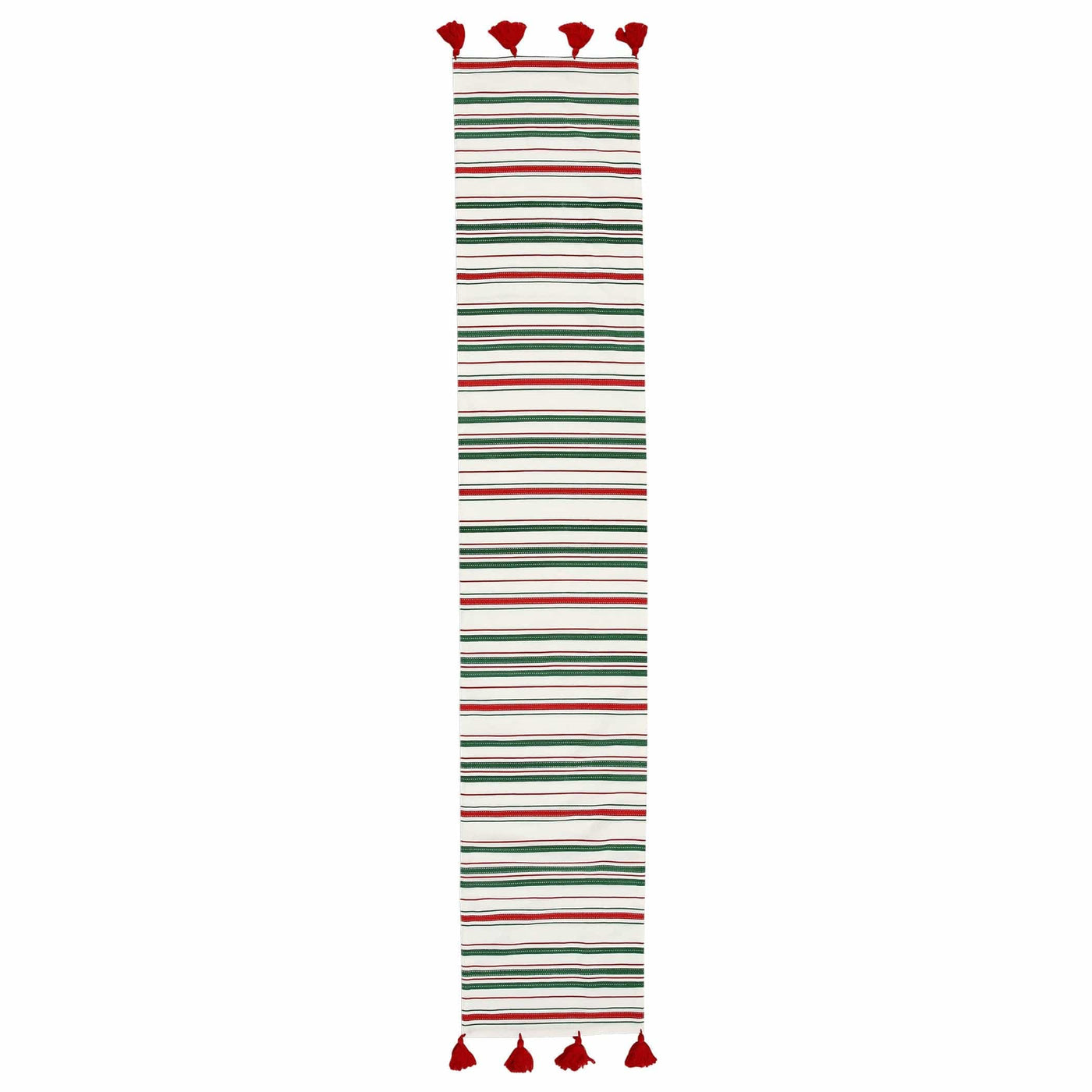 Bohemian Linens Stripe Red/Green Runner